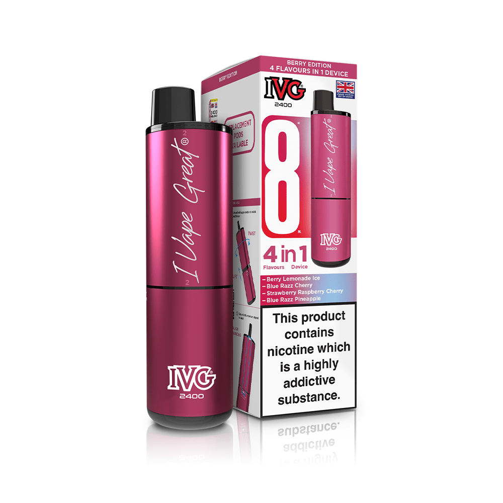 IVG 4 IN 1 - UP TO 2400 PUFFS - BERRY EDITION - 5 PACK