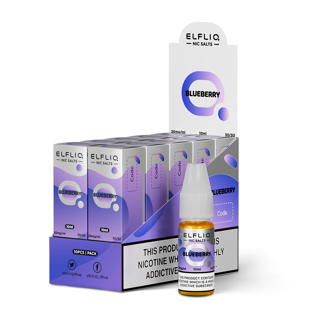 Elf Bar Elfliq Nic Salts / BLUEBERRY 10 PACK - 10ml / 20mg