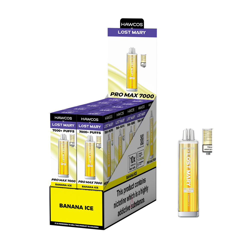 Lost Mary Banana Ice max 7000 Puff - 10 pack Arcstrading Lost Mary Banana Ice max 7000 Puff - 10 pack Arcstrading