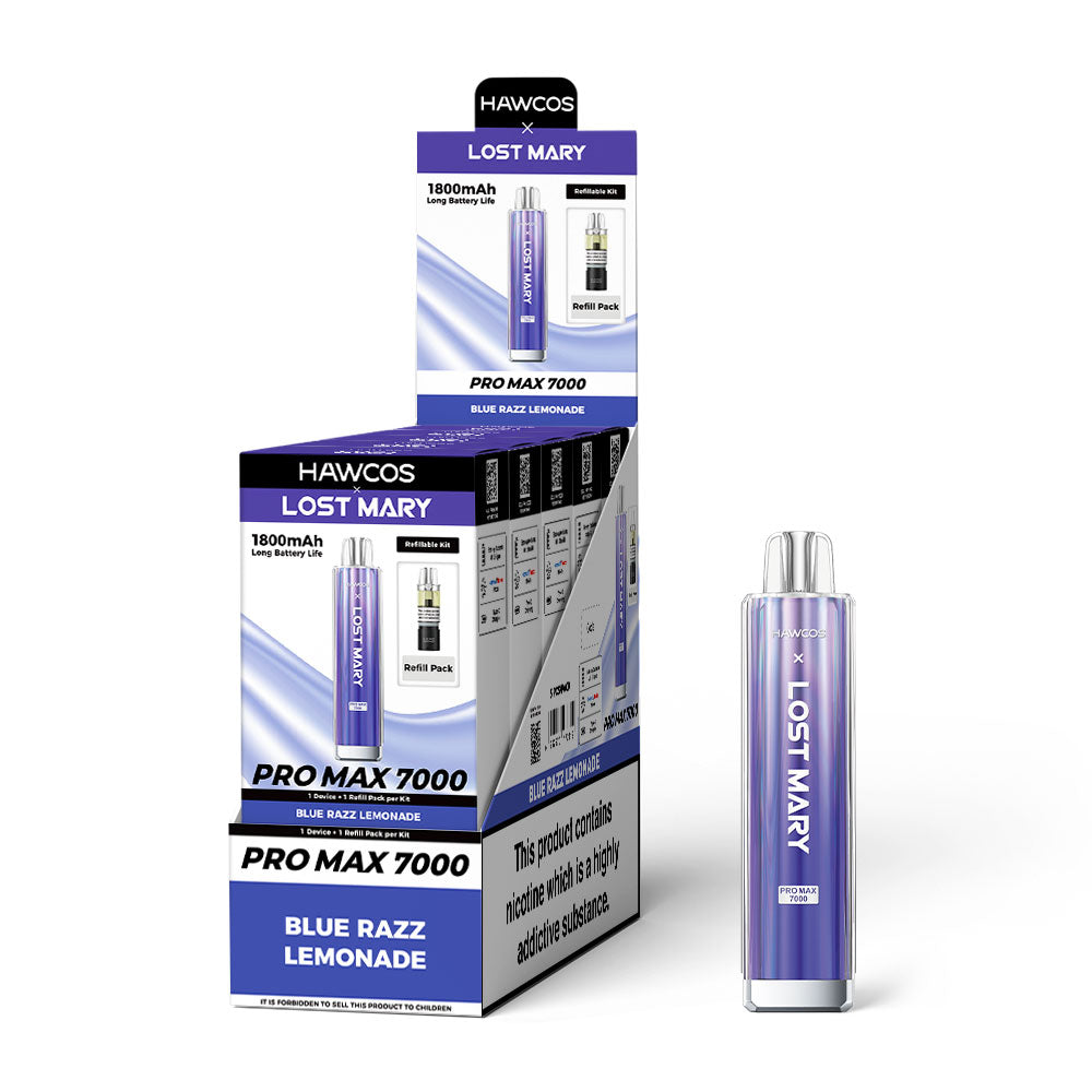 Lost Mary Blue Razz Lemonade- Promax 7000 Puff - 5 pack