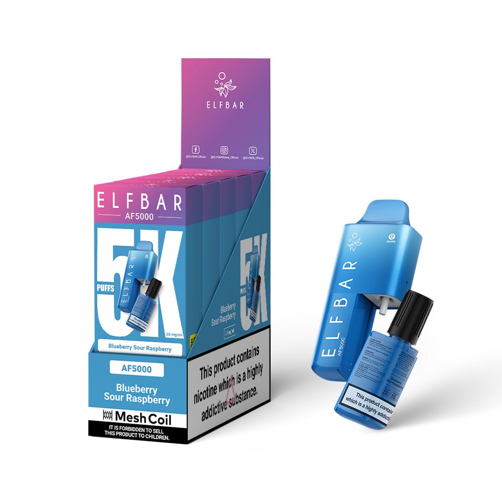 ELF Bar 5000 Puff - Blueberry Sour Raspberry - 5 pack