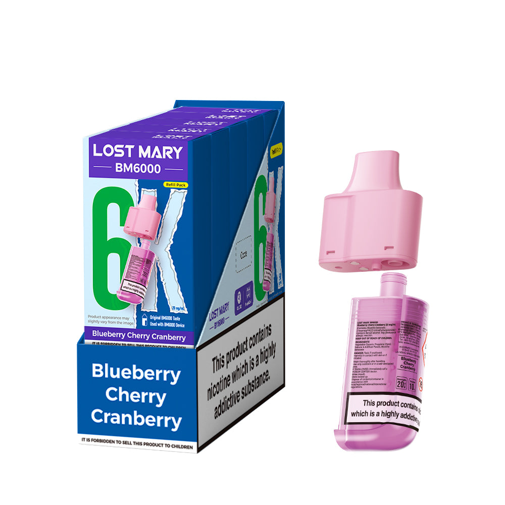 Lost Mary BM6000 Refills - Cherry Berry - 5 Pack