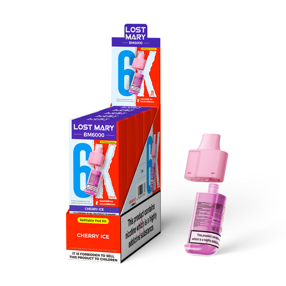 Lost Mary BM6000 Refills - Cherry Ice- 5 pack