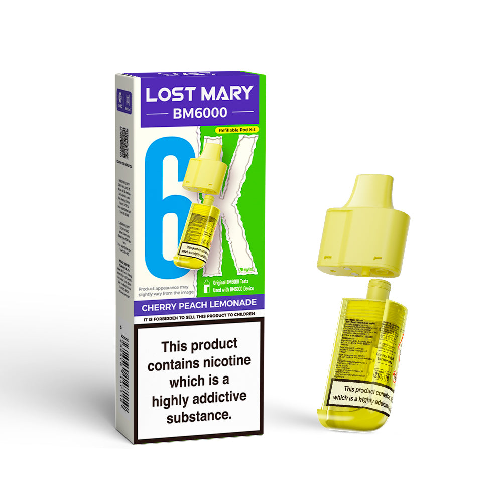 Lost Mary BM6000 Refills - Cherry Peach Lemonade- 5 pack