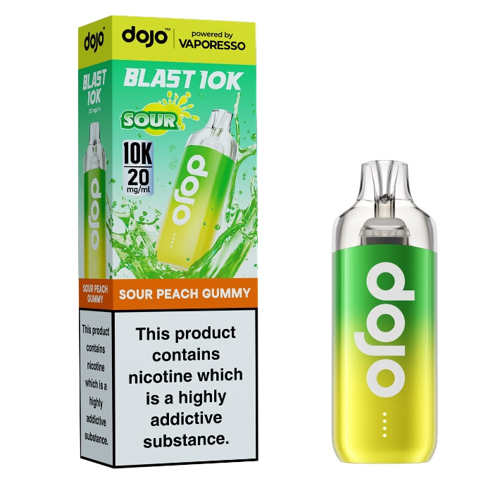 Vaporesso Dojo Blast 10k Pre-filled pod kit - Sour Peach Gummy - 5 pack