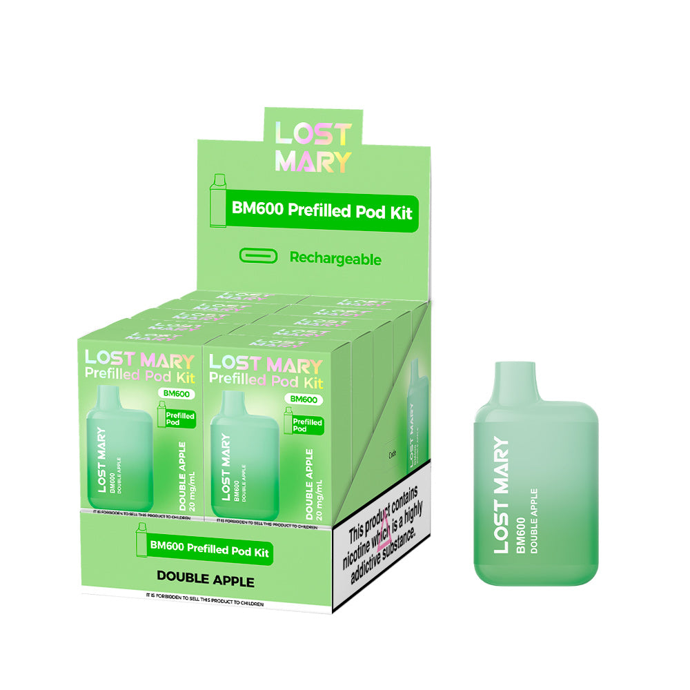 Lost Mary BM600 Double Apple Prefilled Pod Kit - 20mg