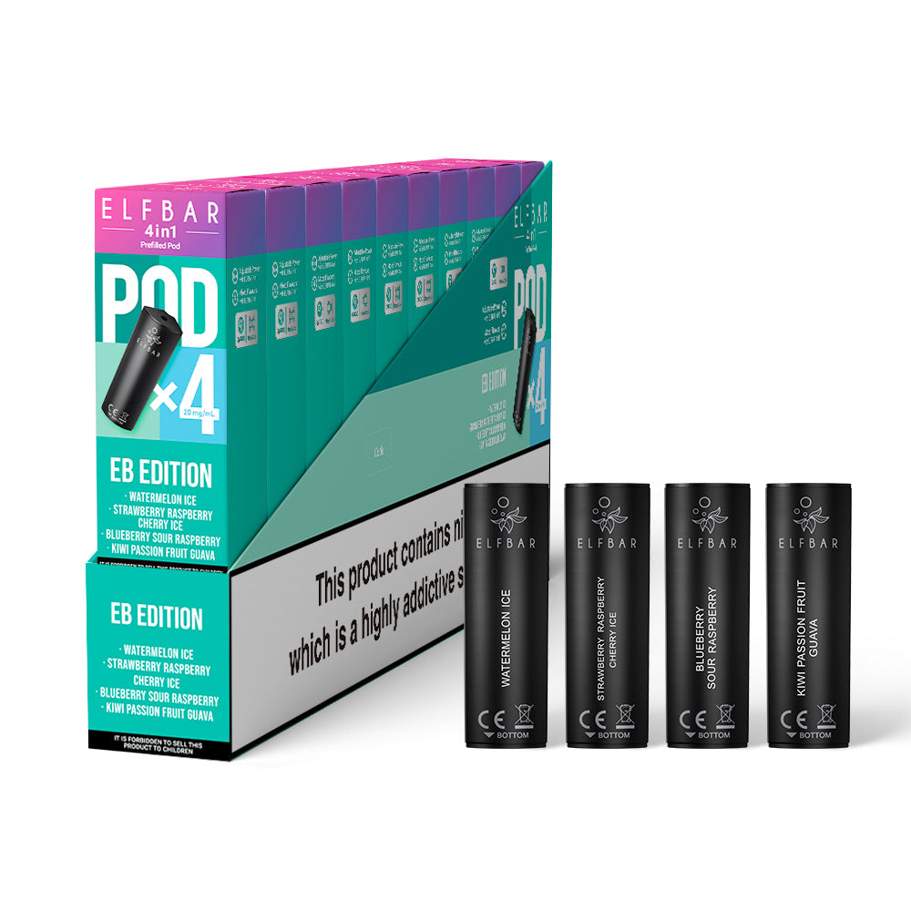 ELF BAR 4-in-1 Pre-filled Pods EB EDITION 10 packs of 4 pods - 40 pods