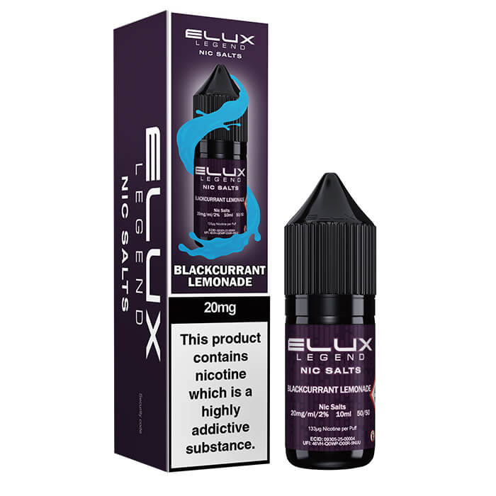 Elux Nic Salts 20mg - Blackcurrant Lemonade - 10 Pack