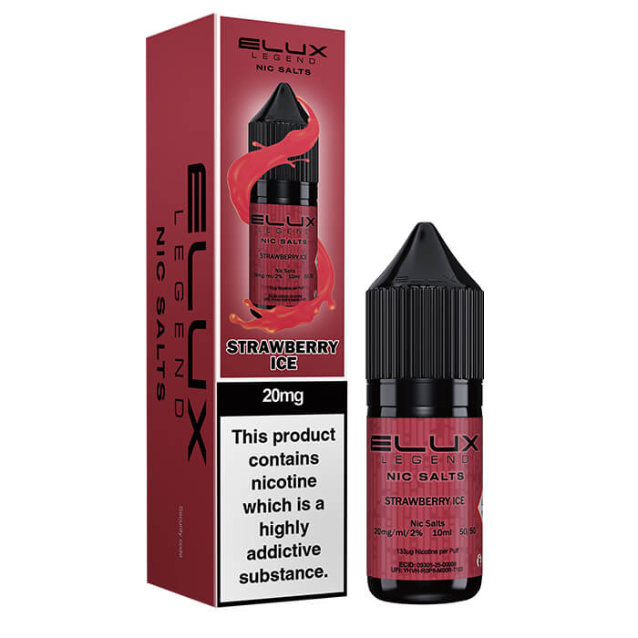 Elux Nic Salts 20mg - Strawberry Ice - 10 Pack