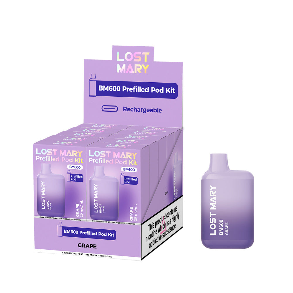 Lost Mary BM600 Grape Prefilled Pod Kit - 20mg