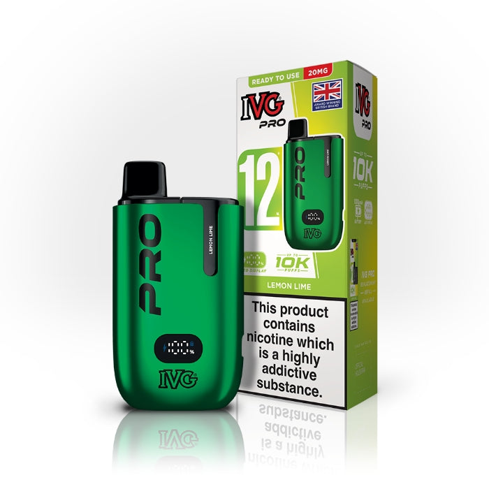 IVG PRO VAPE KIT - CLASSIC Lemon Lime - UP TO 10K PUFFS - 5 PACK