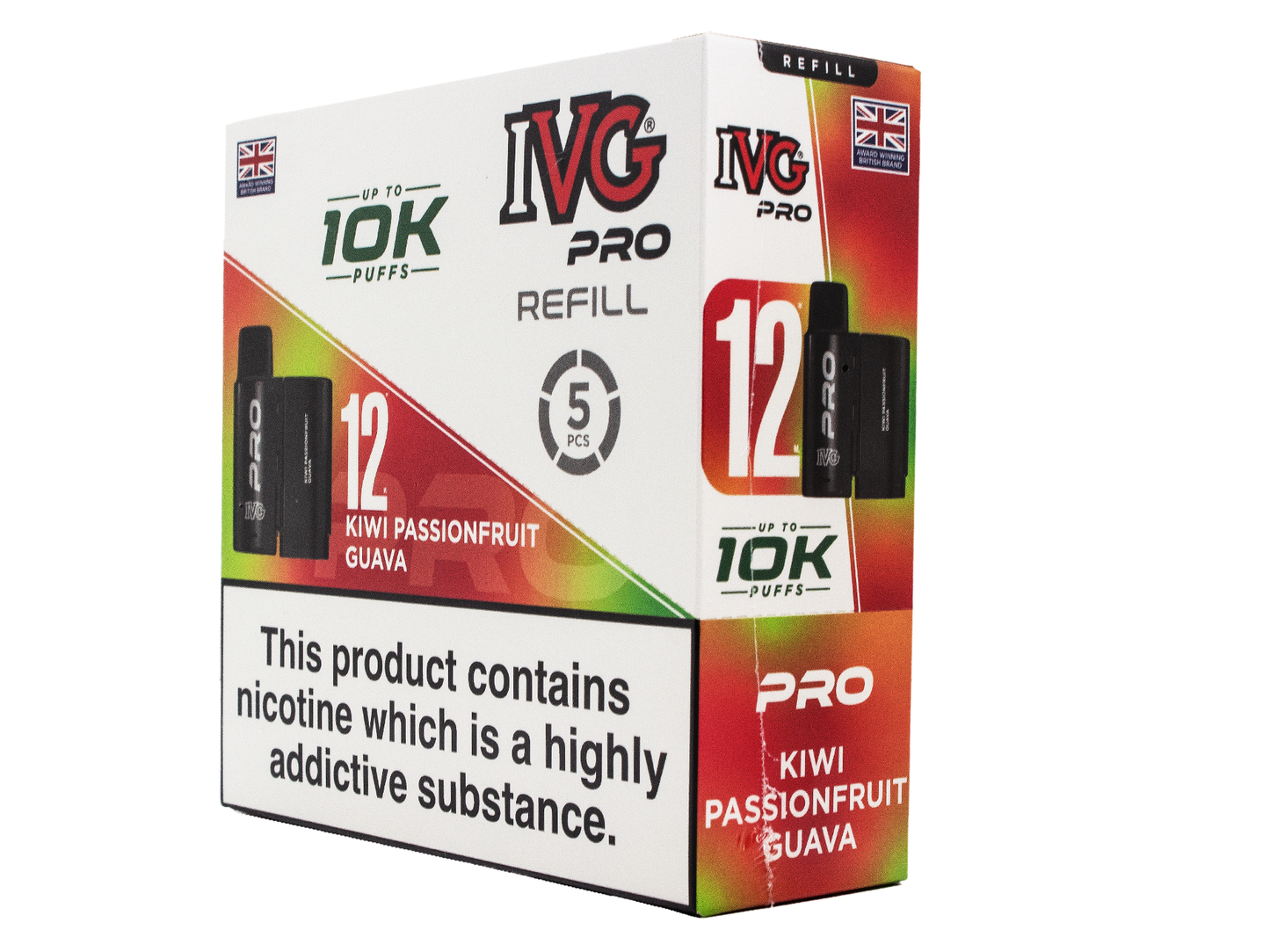 IVG PRO REFILL KIWI PASSION FRUIT GUAVA - 5 PACK