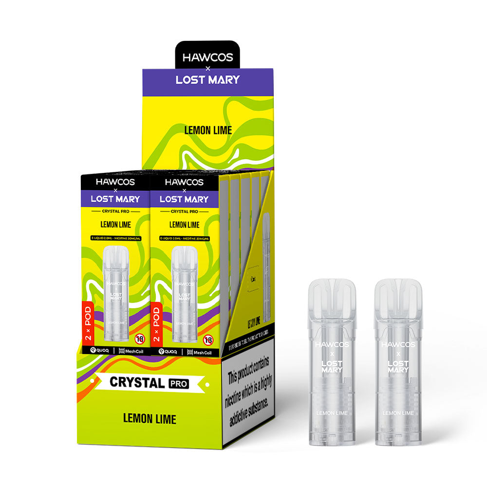 Crystal Pro pods Lemon lime 10 x 2 pack