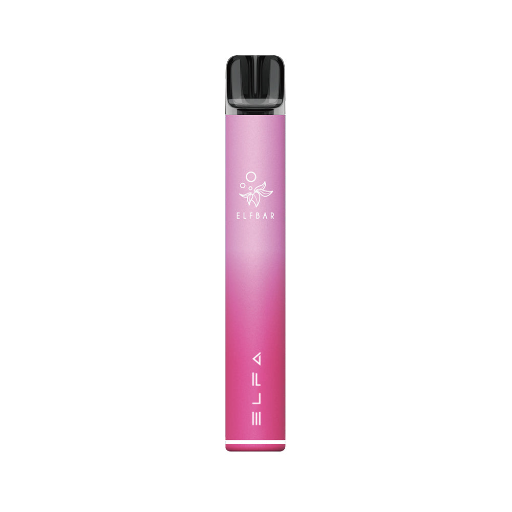 Rechargeable Elf Bar Pro pens. 10 Aurora Pink pens filled with Pink Lemonade. 10 pack