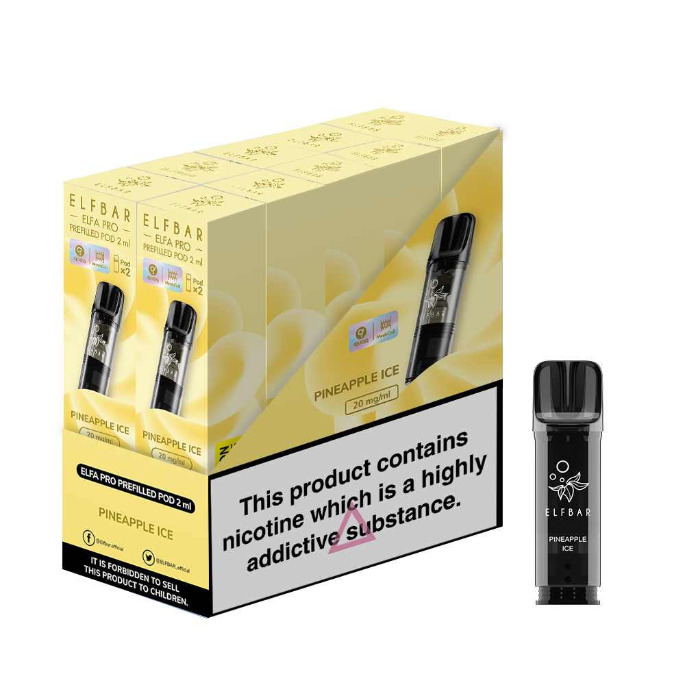 Elfa Pro Pods Refillable - Pineapple Ice Flavour 10 pack of 2 pods