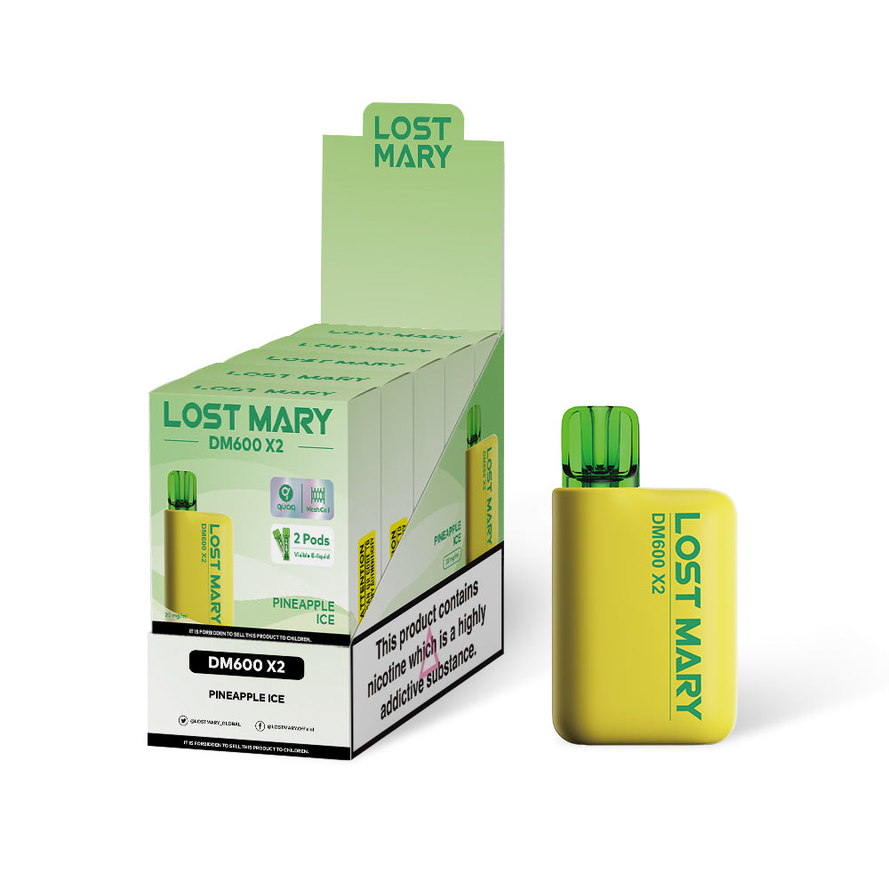 Lost Mary DM600 - Pineapple Ice 1200 puff - 5 pack - BUY 1 GET 1 FREE Arcstrading Lost Mary DM600 - Pineapple Ice 1200 puff - 5 pack - BUY 1 GET 1 FREE Arcstrading