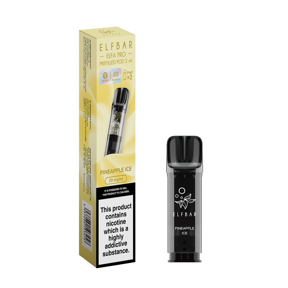 Elfa Pro Pods Refillable - Pineapple Ice Flavour 10 pack of 2 pods