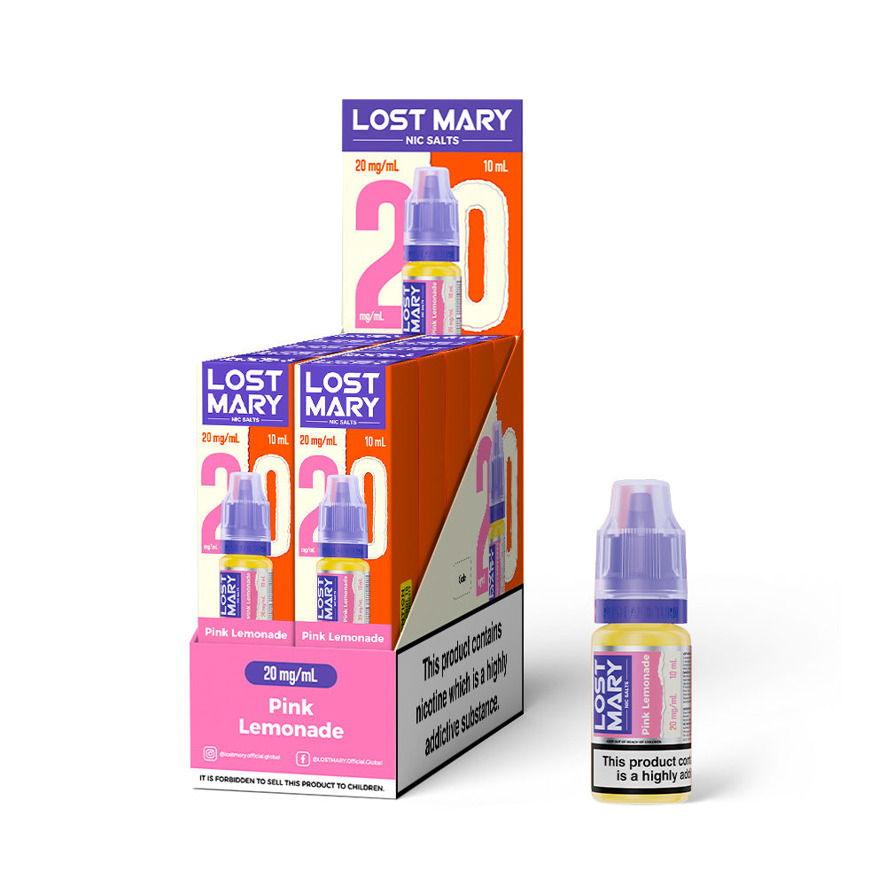 Lost Mary Nic salts 20mg - Pink Lemonade - 10 pack