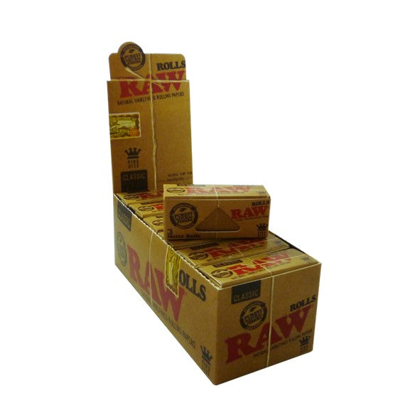 RAW Rolling Papers - Unrefined KS 3 MTR Rolls