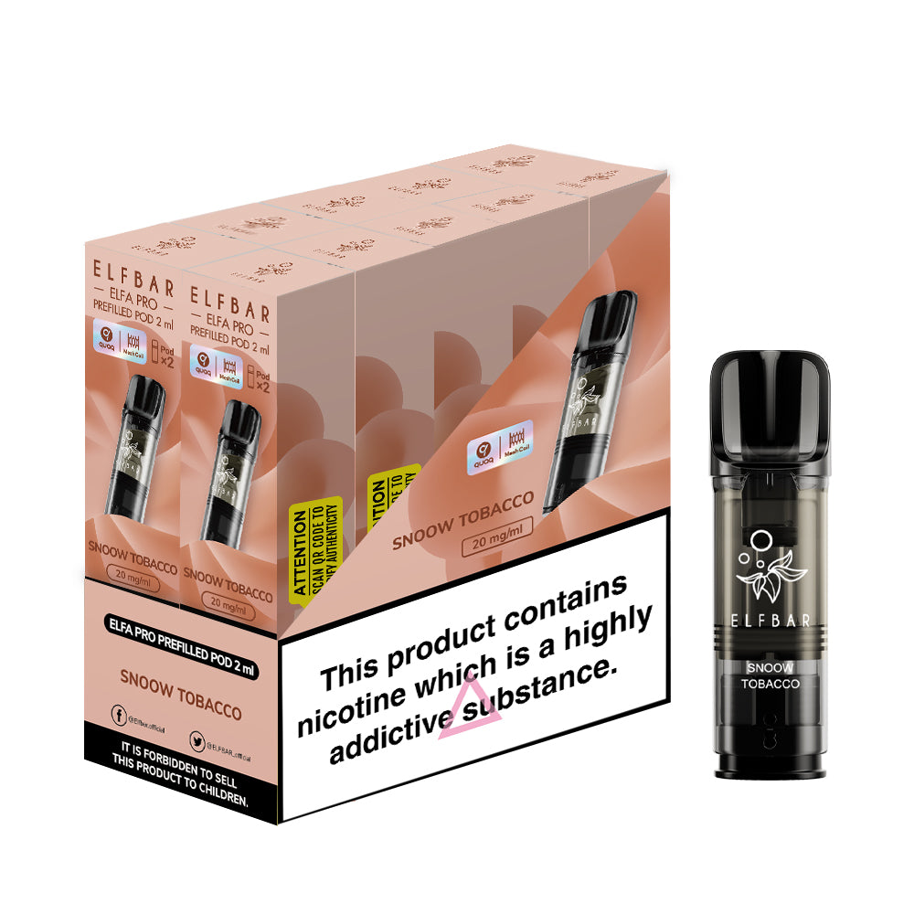 Elfa Pro Pods Refillable - Snoow Tobacco 10 pack of 2 pods