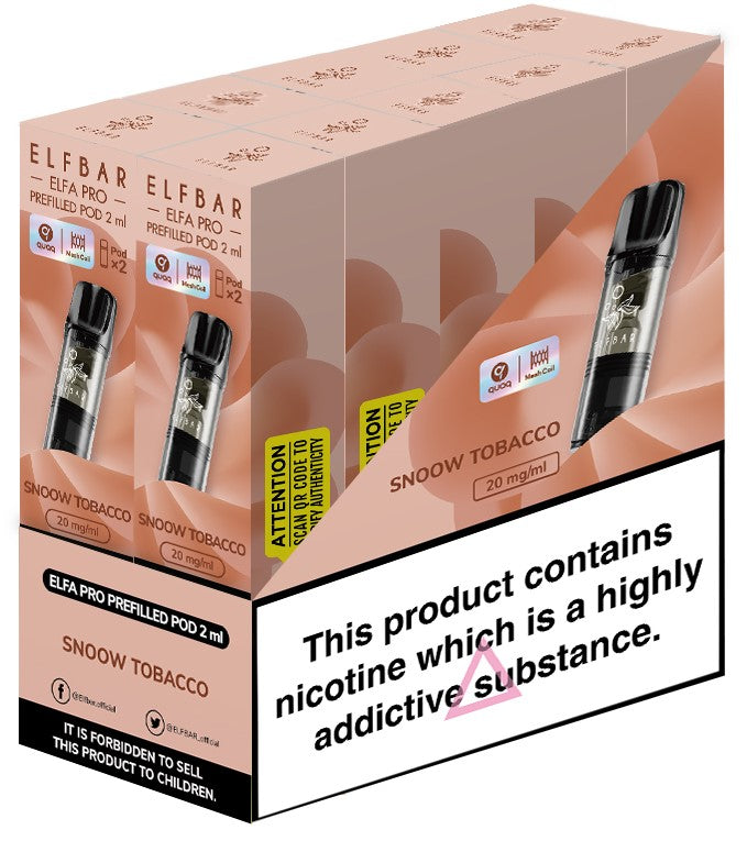 Elfa Pro Pods Refillable - Snoow Tobacco 10 pack of 2 pods Arcstrading Elfa Pro Pods Refillable - Snoow Tobacco 10 pack of 2 pods Arcstrading
