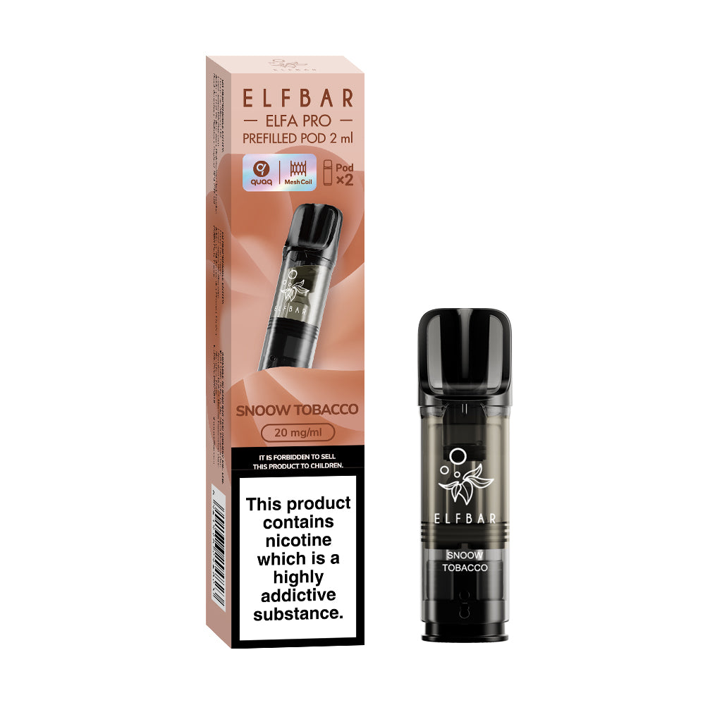 Elfa Pro Pods Refillable - Snoow Tobacco 10 pack of 2 pods