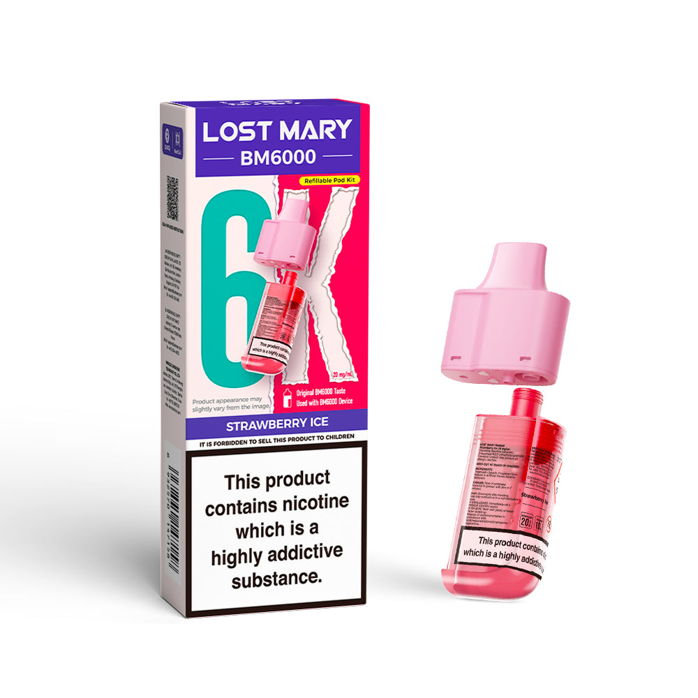 Lost Mary BM6000 Refills -Strawberry Ice - 5 pack