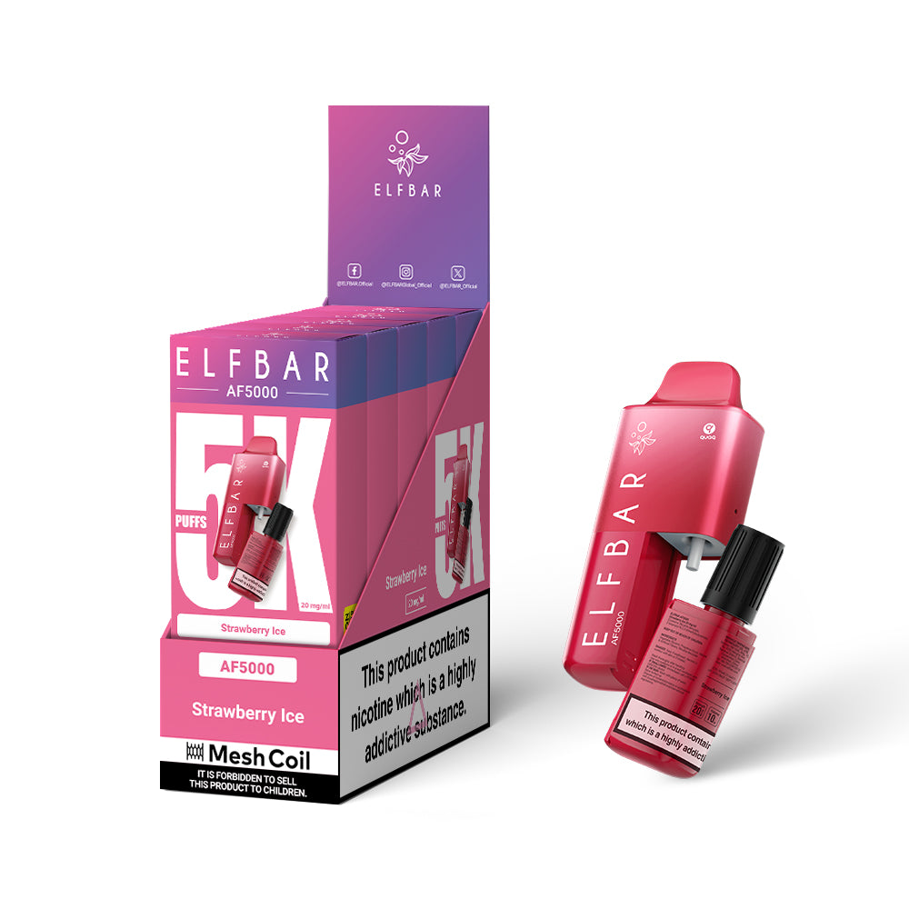 ELF Bar 5000 Puff - Strawberry Ice - 5 pack