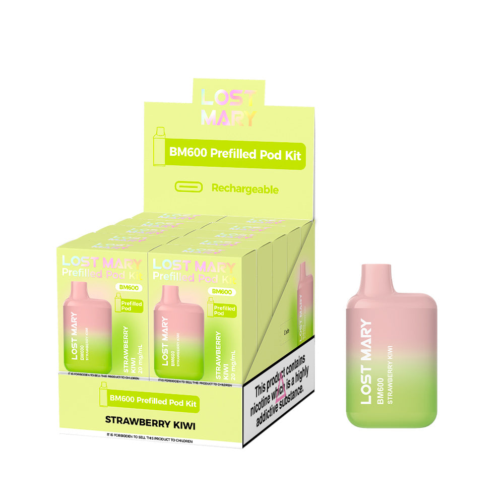 Lost Mary BM600 Strawberry Kiwi Prefilled Pod Kit - 20mg