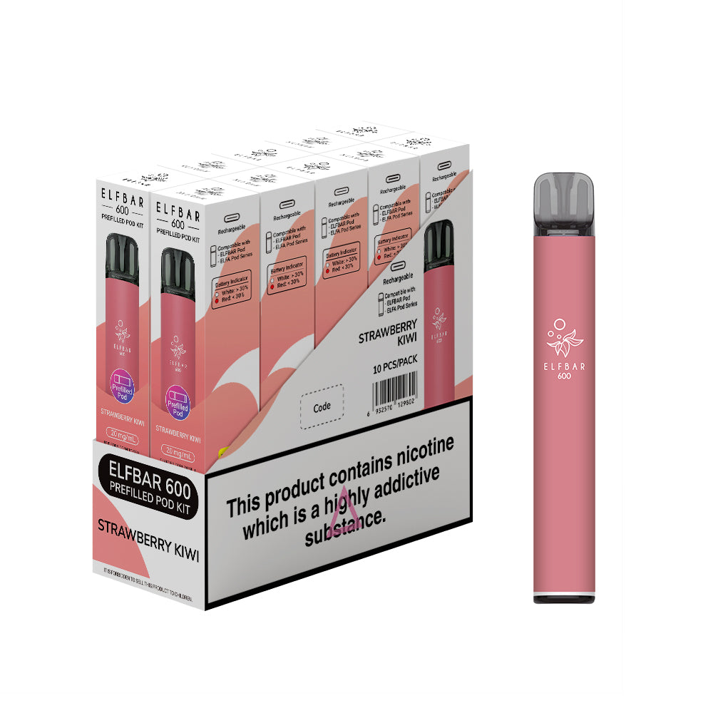 Elf Bar 600 Strawberry Kiwi Pre Filled Pod vape kit Arcstrading Elf Bar 600 Strawberry Kiwi Pre Filled Pod vape kit Arcstrading