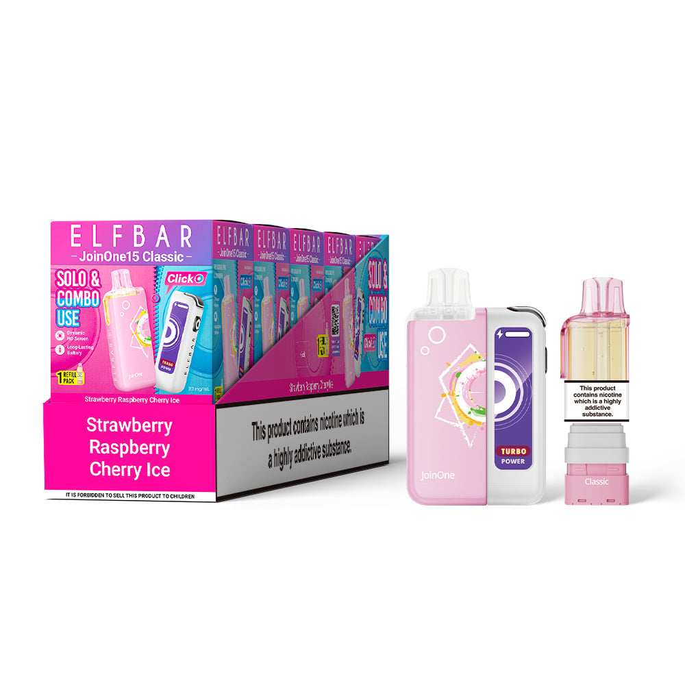 ELFBAR JOINONE - Strawberry Raspberry Cherry Ice - 5 Pack