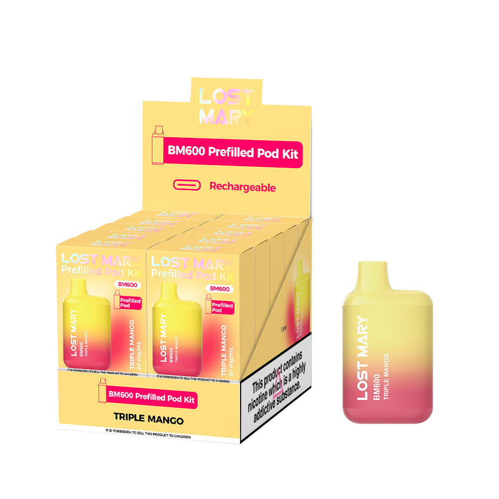 Lost Mary BM600 Triple Mango Prefilled Pod Kit - 20mg