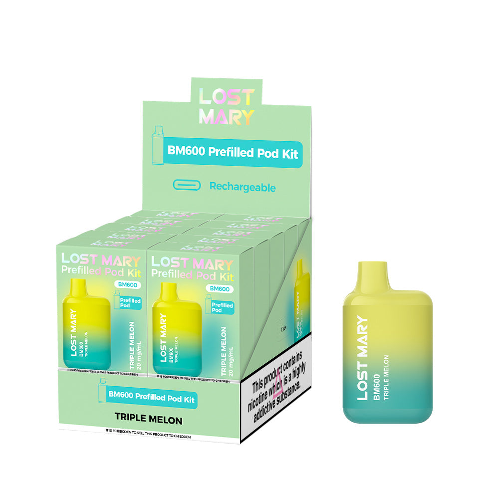 Lost Mary BM600 Triple Melon Prefilled Pod Kit - 20mg
