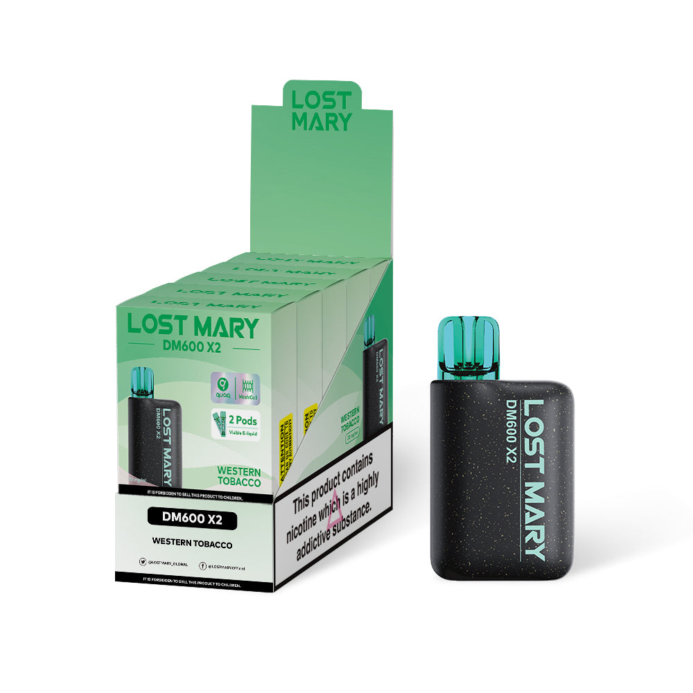 Lost Mary DM600 - Western Tobacco 1200 puff - 5 pack - BUY 1 GET 1 FREE