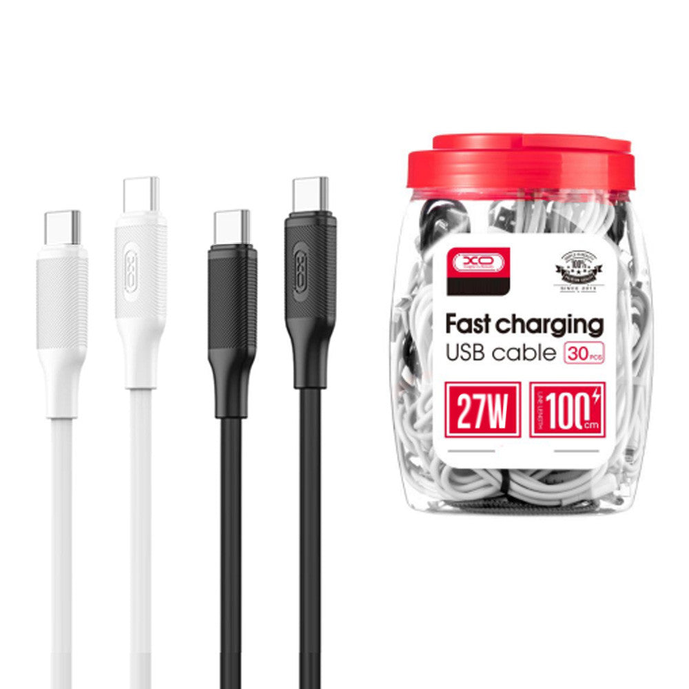 30pcs USB-C to USB-C Cables Mixed Bottle - 1 Metre