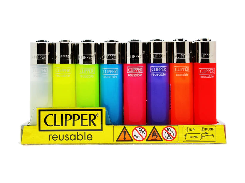 Clipper Lighters - Clipper Classic Refillable Solid Colours 48 pack