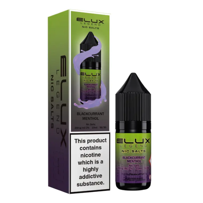 Elux Nic Salts 20mg - Blackcurrant menthol - 10 Pack