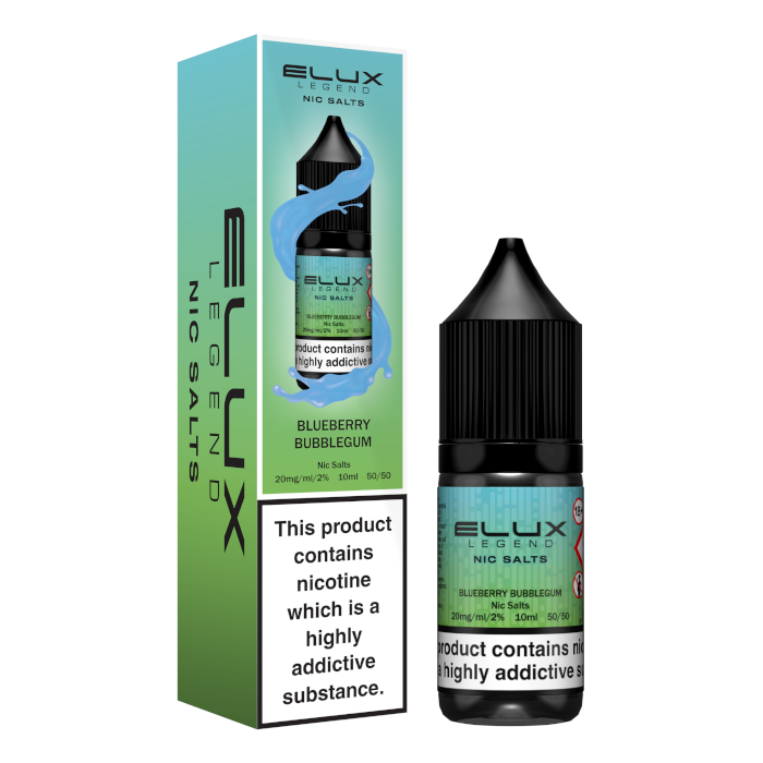 Elux Nic Salts 20mg - Blueberry Bubblegum - 10 Pack
