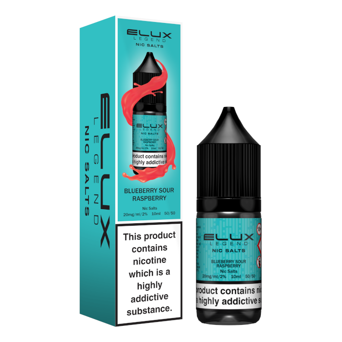 Elux Nic Salts 20mg - Blueberry Sour Raspberry - 10 Pack