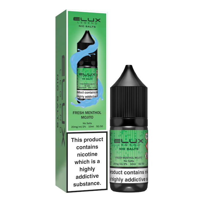 Elux Nic Salts 20mg - Fresh Mint Mojito - 10 Pack