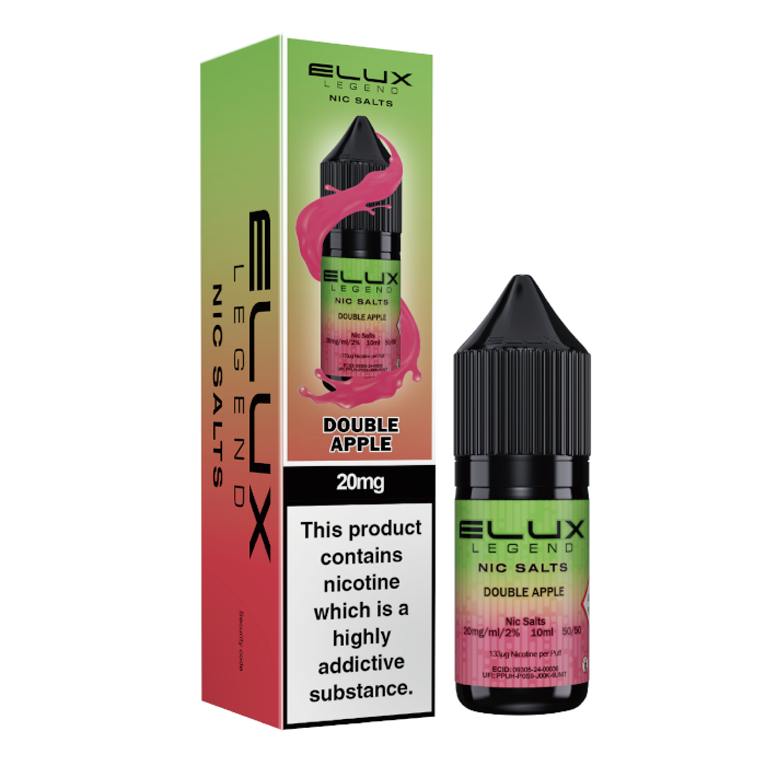 Elux Nic Salts 20mg - Double Apple - 10 Pack