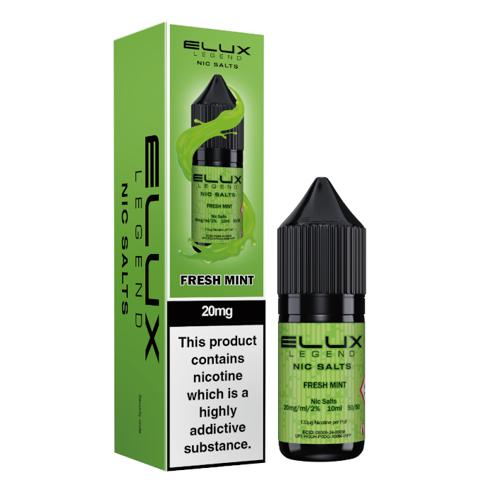 Elux Nic Salts 20mg - Fresh Mint - 10 Pack