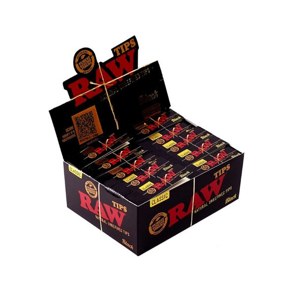 RAW Rolling Papers - Black Extra Thin Tip Booklet