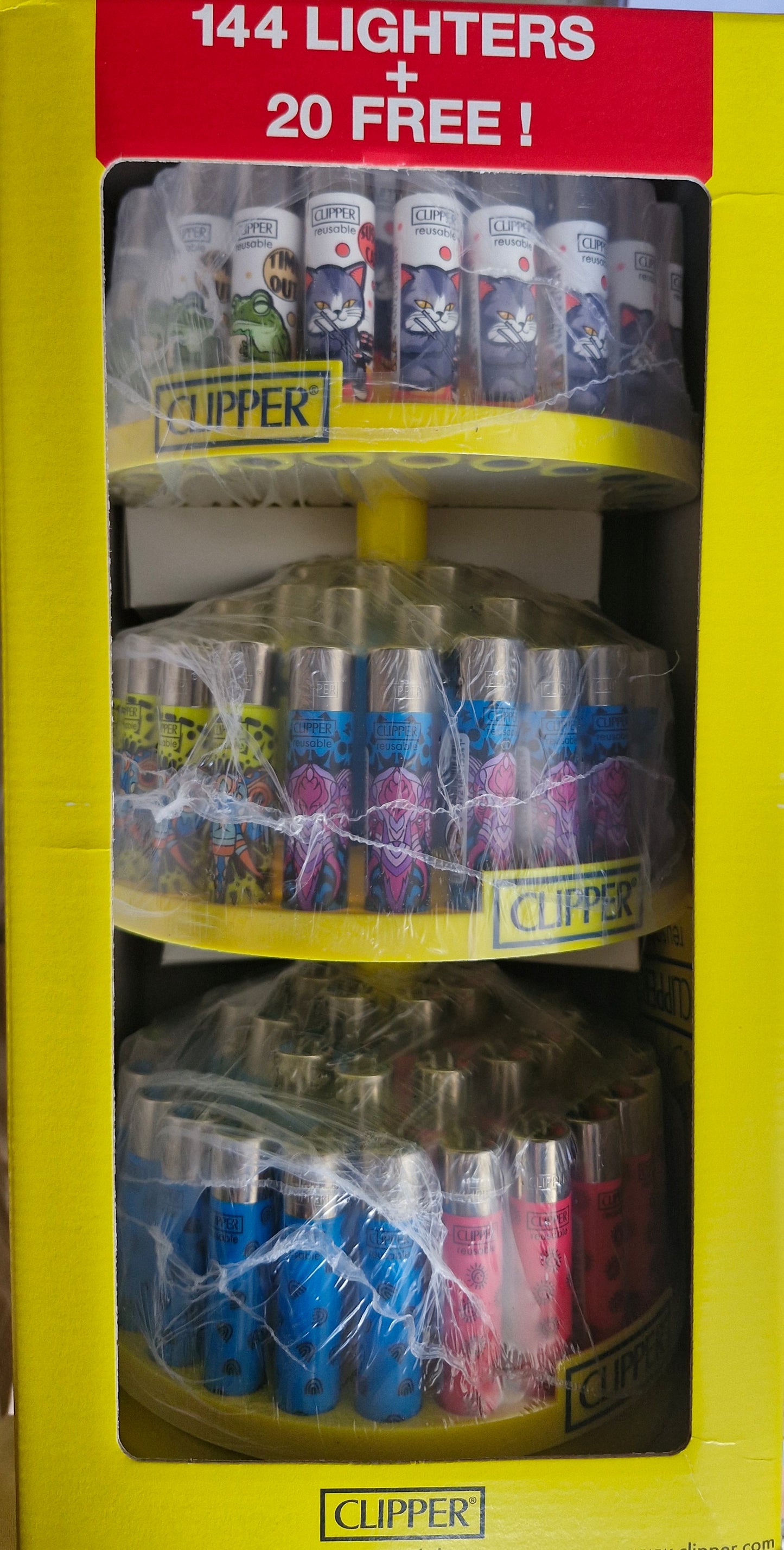Clipper Lighters - Clipper LARGE CAROUSEL - 4 DESIGNS (144 + 48