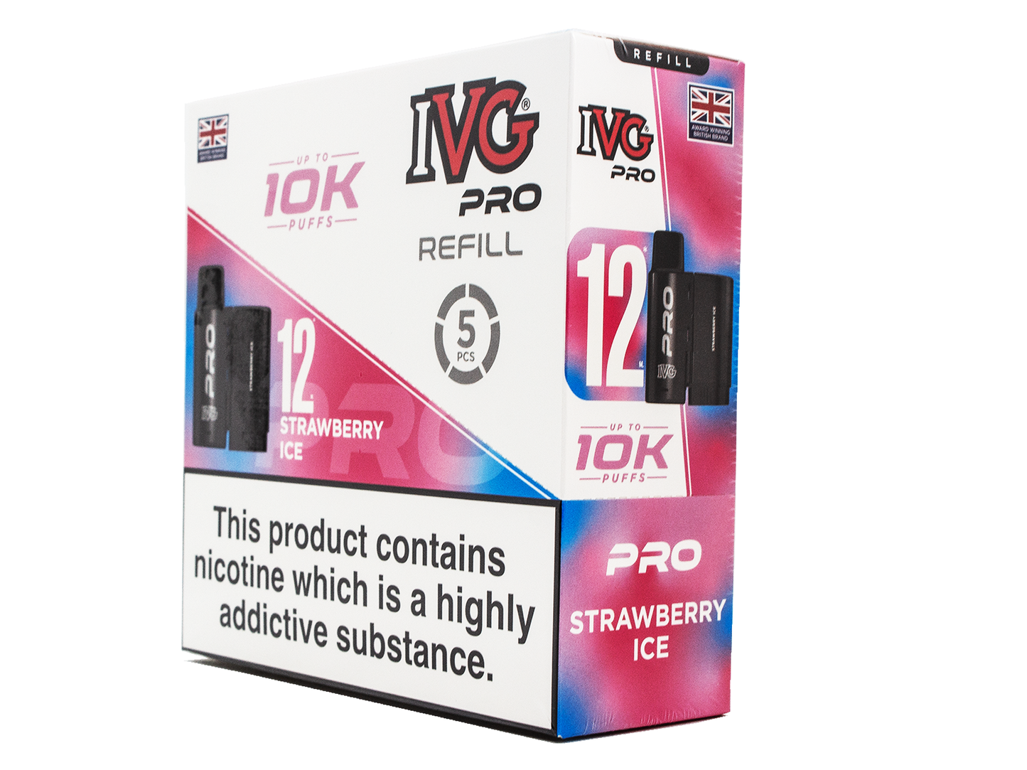 IVG PRO REFILL STRAWBERRY ICE 5 PACK