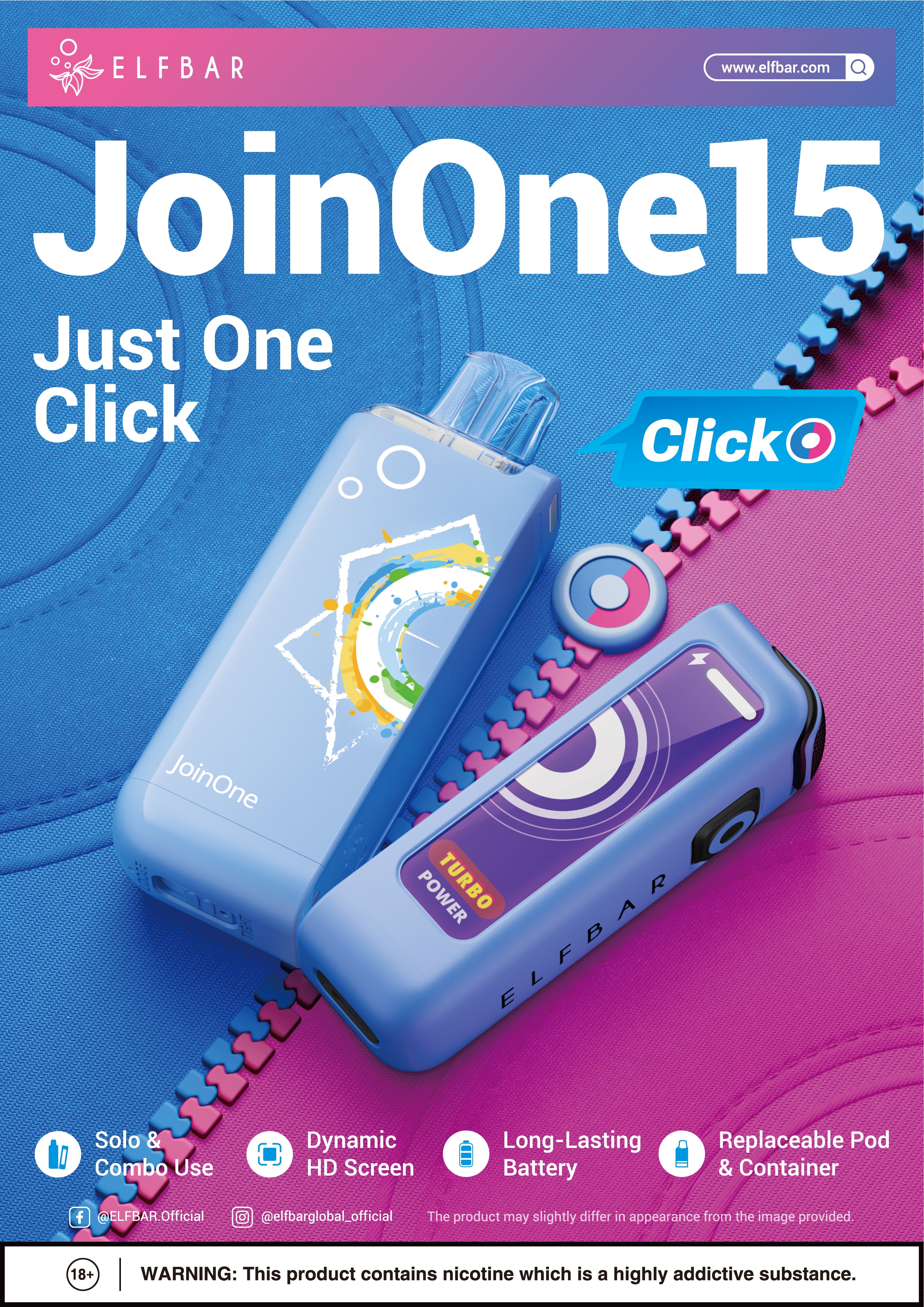 ELF BAR JOINONE - 1500 PUFFS - Introductory price 4.60 - RRP 12.99