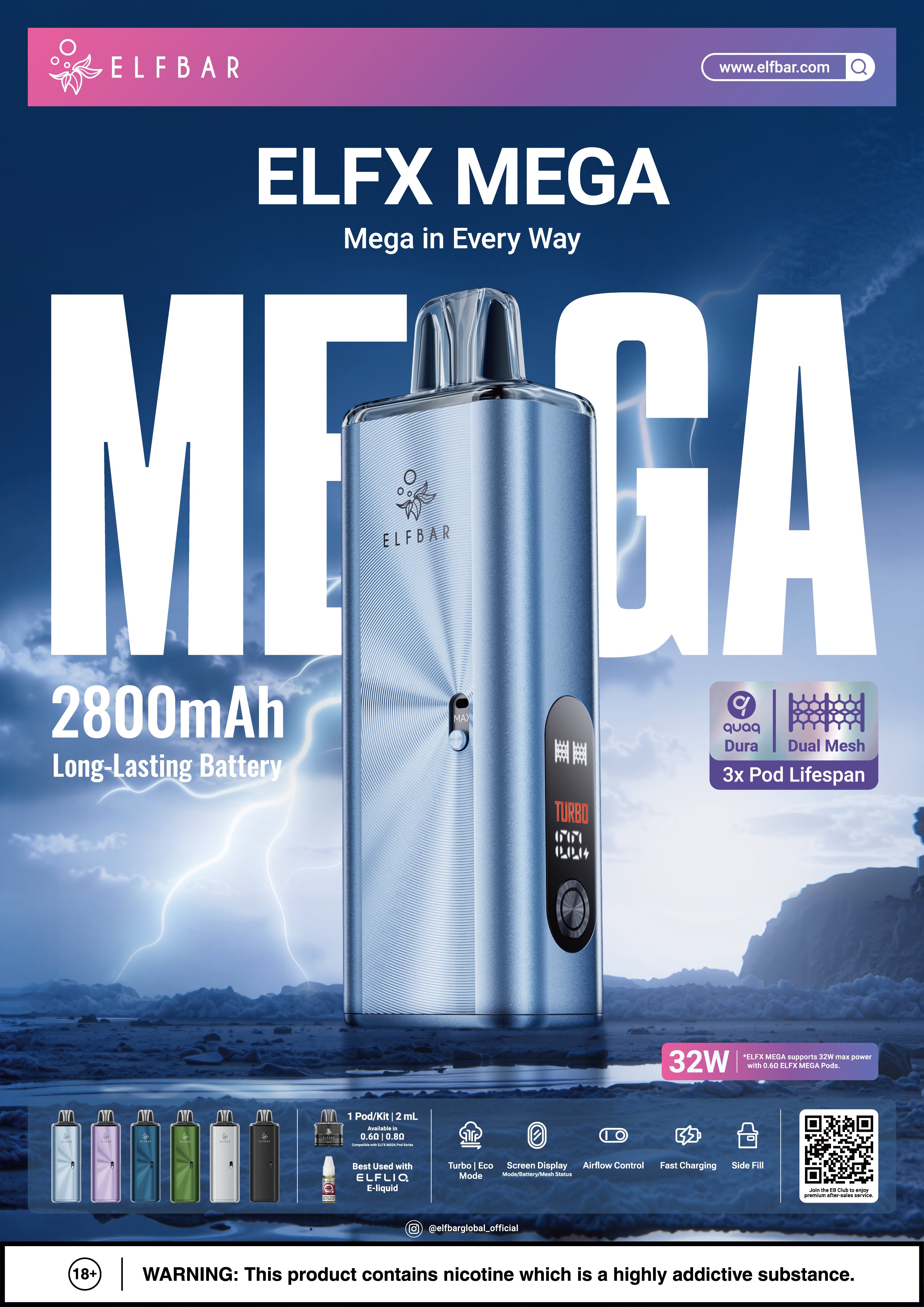 Elf Bar ELFX Mega Pod Kit