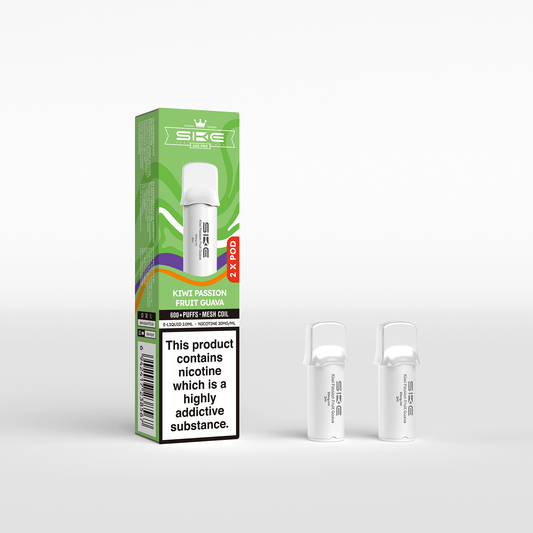 SKE Crystal Pro Pods- KIWI PASSION FRUIT GUAVA - 10 PACKS OF 2 PODS