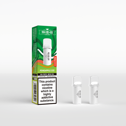 SKE Crystal Pro Pods- PINEAPPLE ICE - 10 PACKS OF 2 PODS
