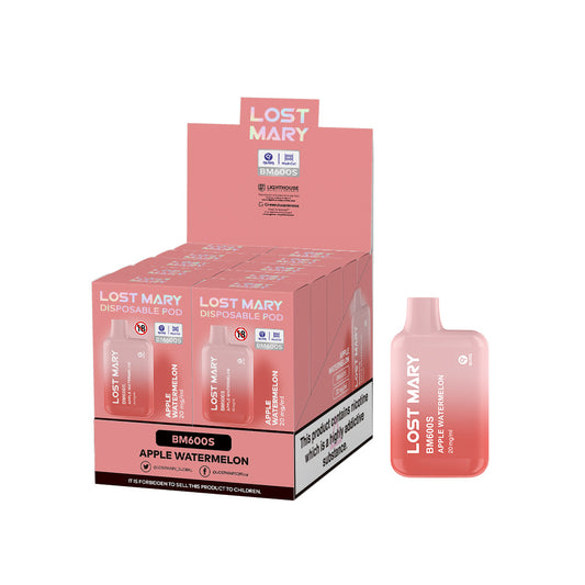 Lost Mary BM600S Apple Watermelon Flavour - 10 pack